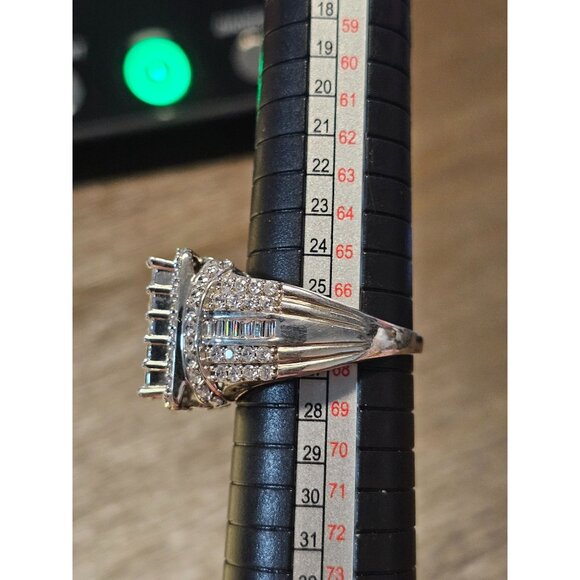925 Sterling Silver CZ Cubic Zirconia Size 12 - 13.54g - Picture 4 of 5